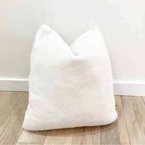 Rodeo Home White Faux Fur Down Accent Pillow